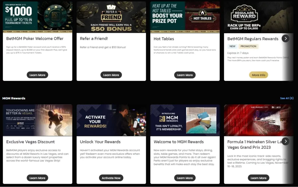 screenshoot betmgm promotion page