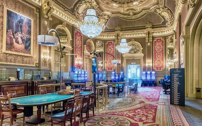 blackjack table at casino in monte carlo