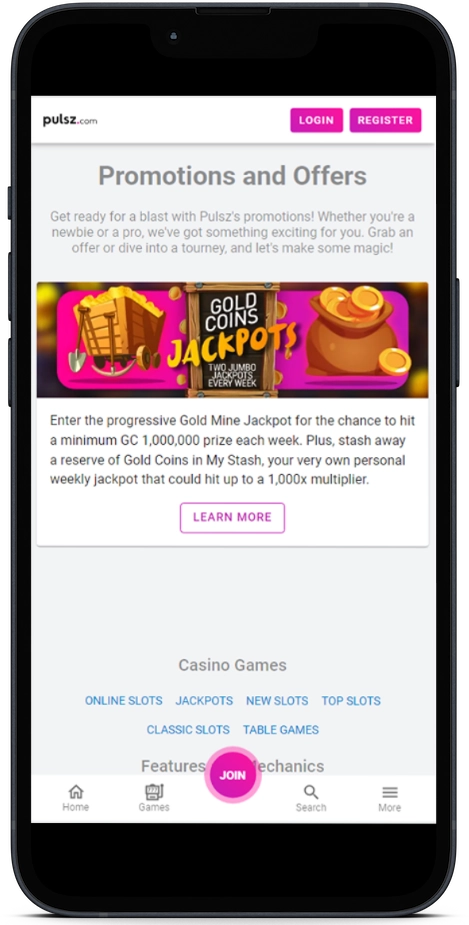 Pulsz Casino Other promotions and offers